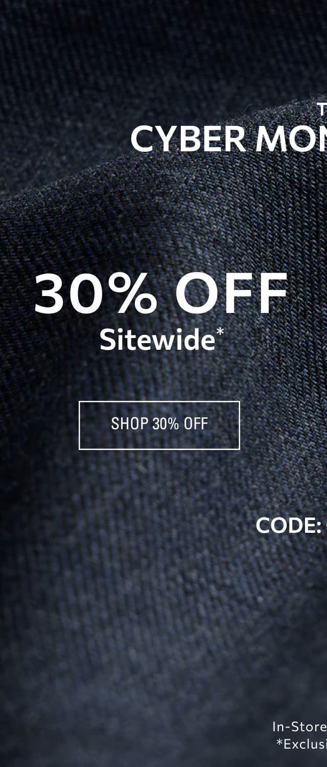 Shop 30% Off Sitewide*