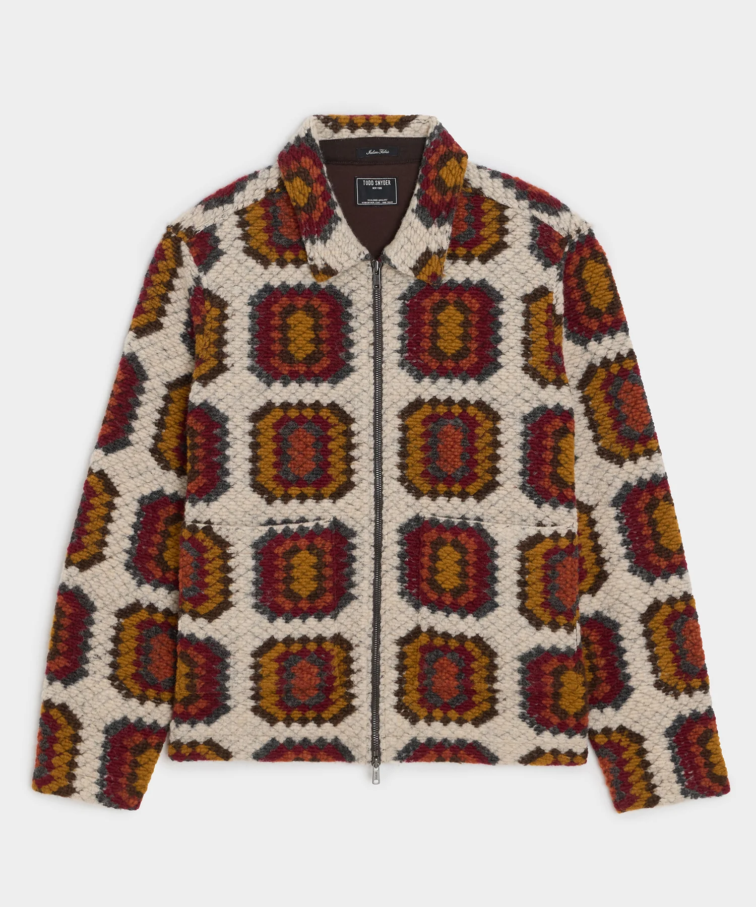 Image of Italian Crochet Full-Zip Jacket