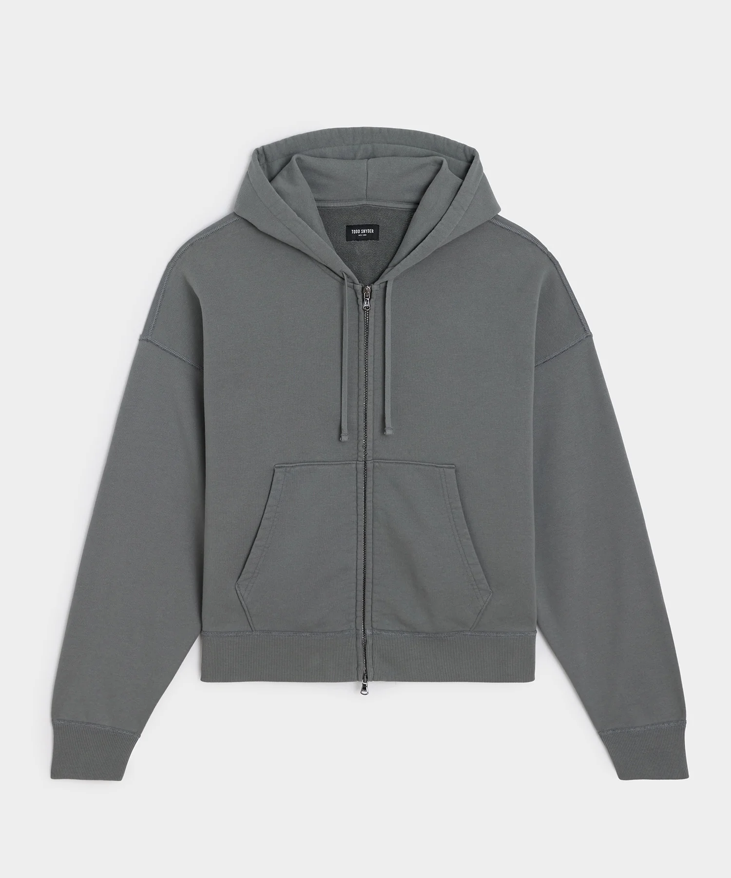 Image of Relaxed Portuguese Terry Full-Zip Hoodie