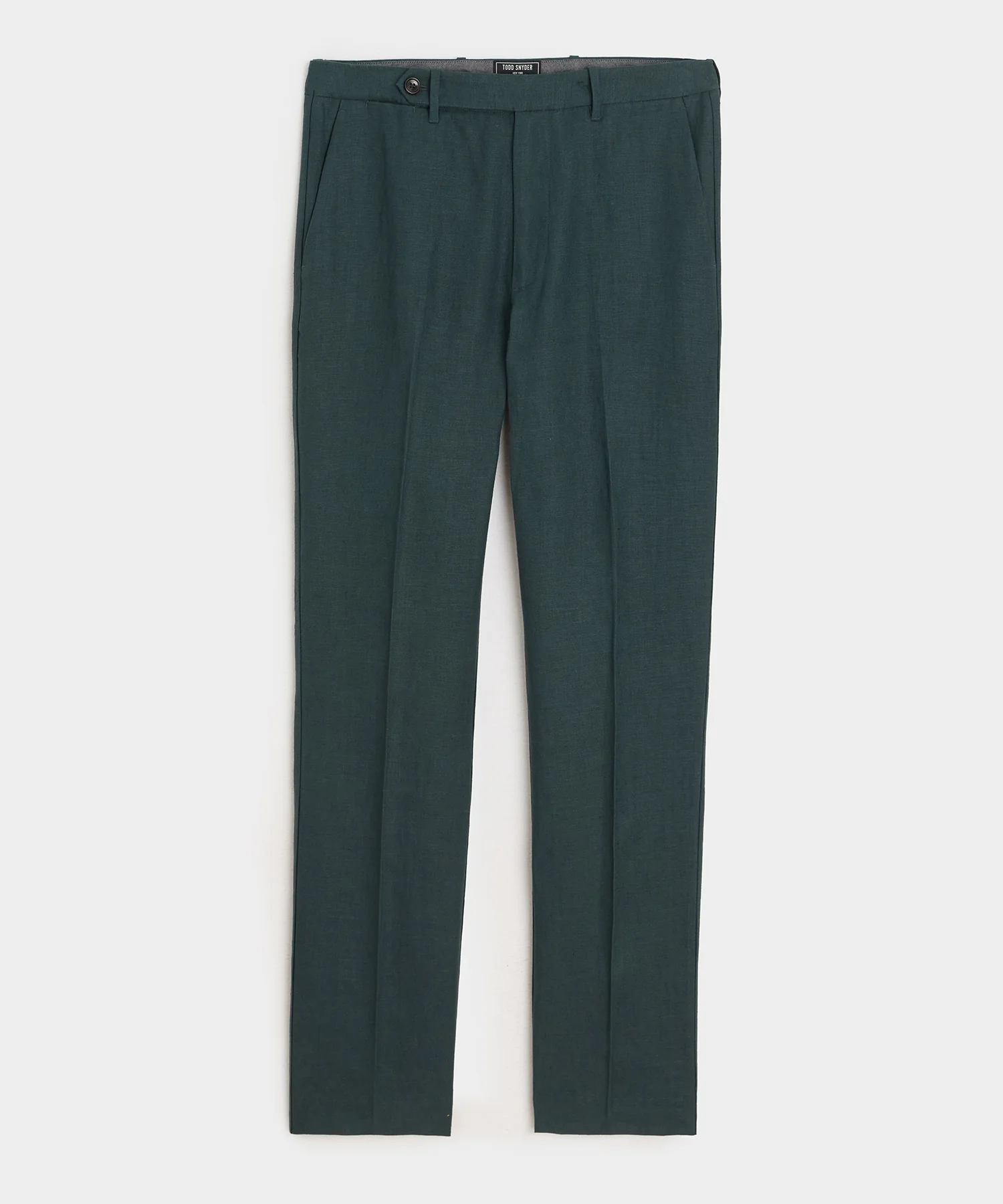 Image of Straight Fit Linen Tab Trouser