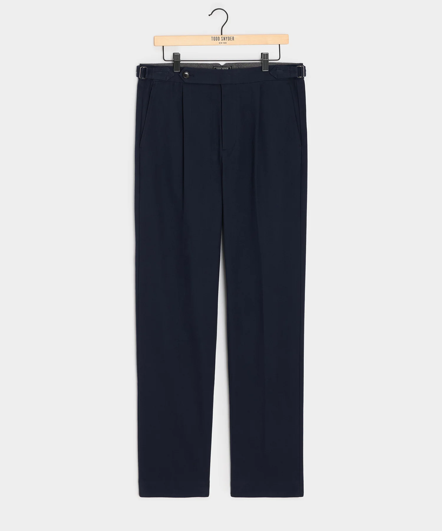 Image of Italian Brushed Cotton Side Tab Trouser
