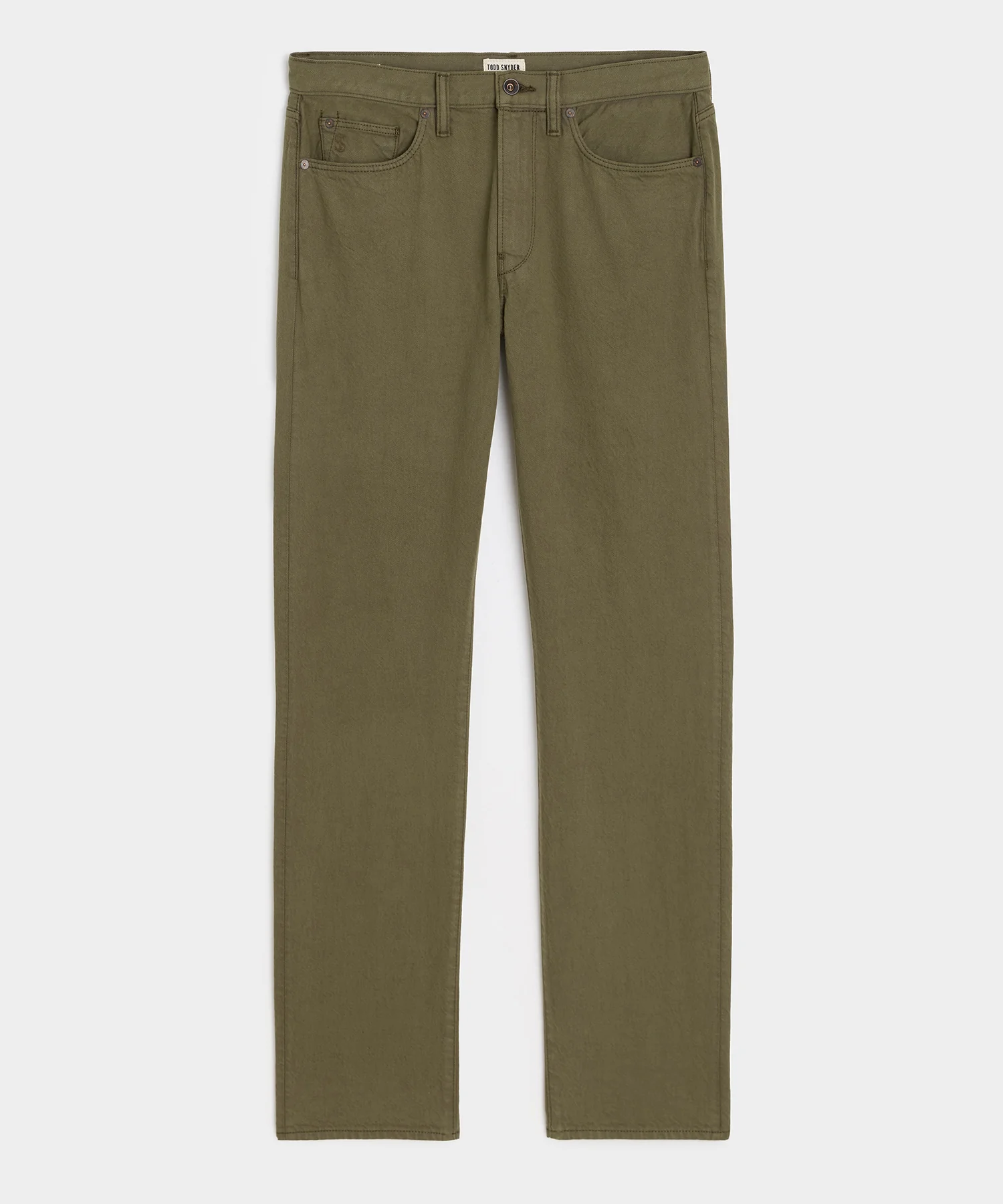 Image of Straight Garment-Dyed Jean in Olive