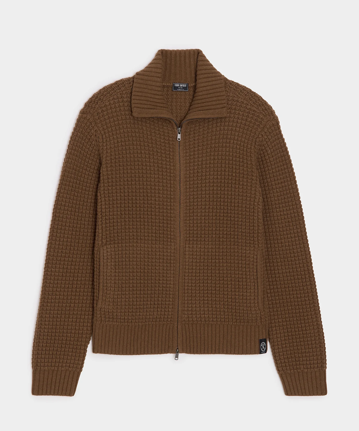 Image of Cashmere Waffle Full-Zip Sweater Jacket