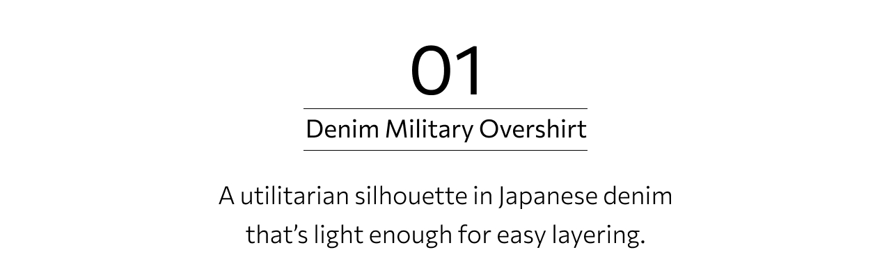 DENIM MILITARY OVERSHIRT