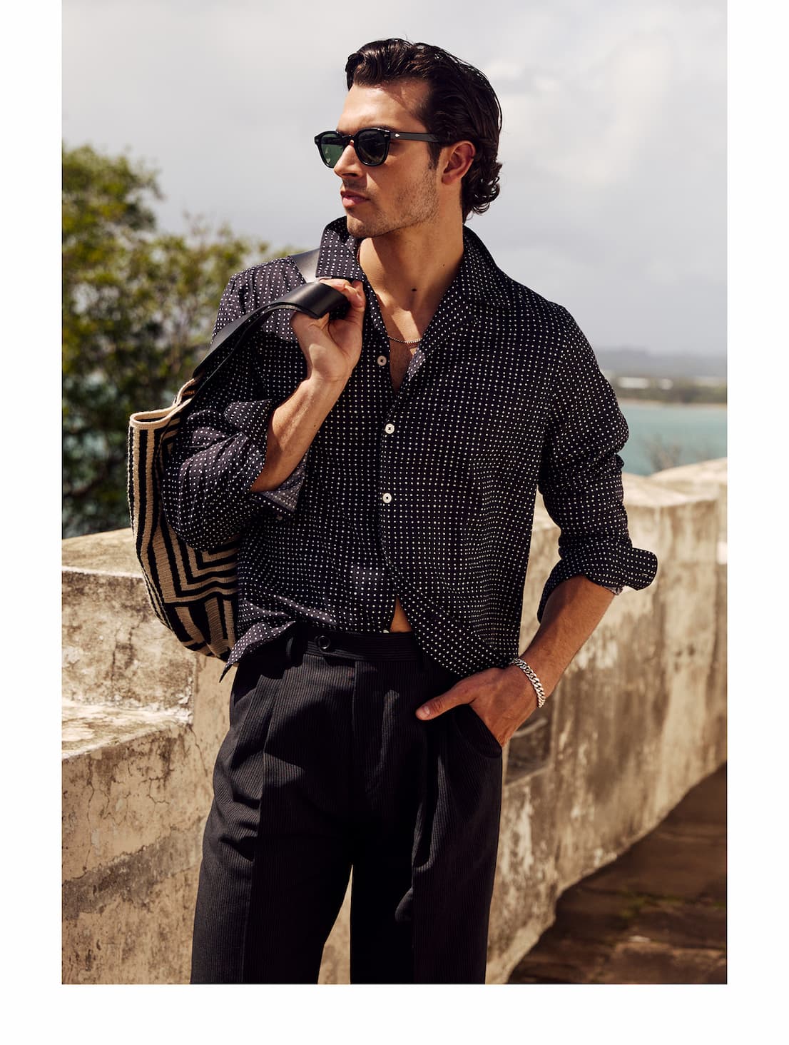 Black Dot Summerweight Camp Collar Shirt