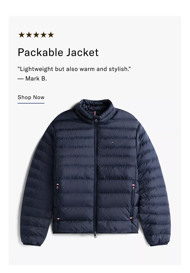 Packable Jacket Lightweight but also warm and stylish. - Mark B. Shop Now