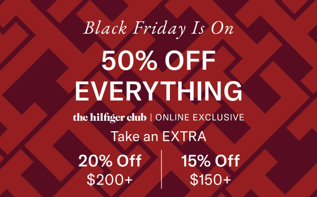 Black Friday is on 50% off everything 