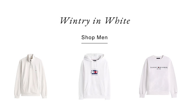 Wintry in white                                            Shop men