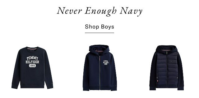 Never enough navy                                            Shop boys