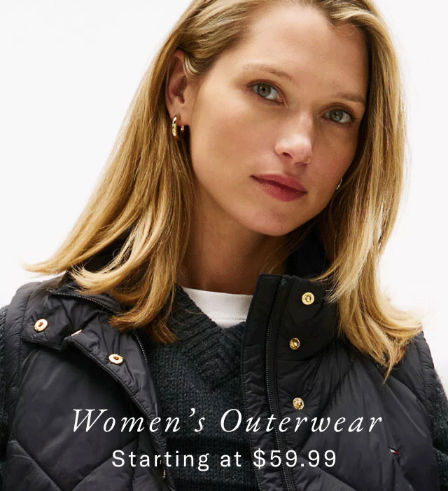 Women's outerwear starting at $59.99                                            Shop now
