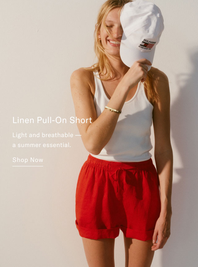  Linen Pull-On Short Light and breathable - a summer essential. Shop Now 
