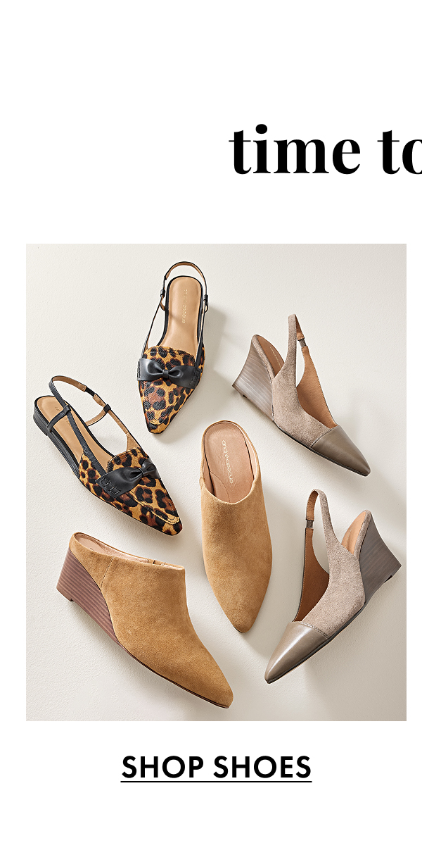 Time to Shine. Shop Shoes