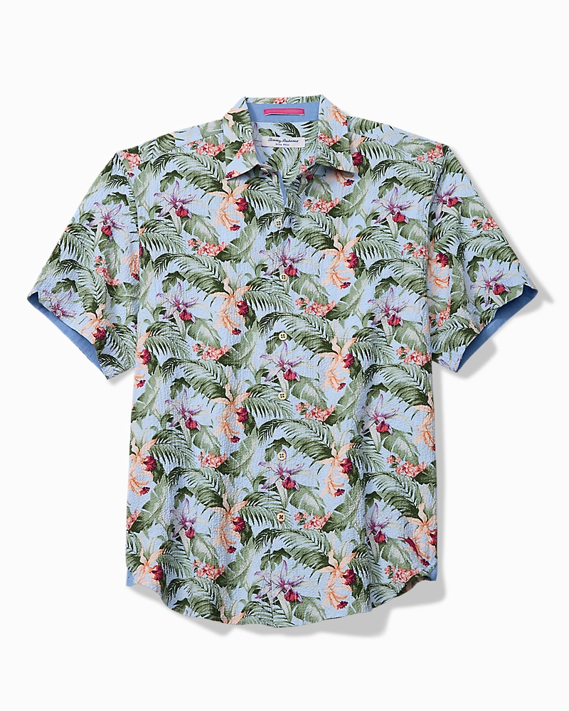 Image of Nova Wave Blue Sky Vines Cotton-Blend Shirt