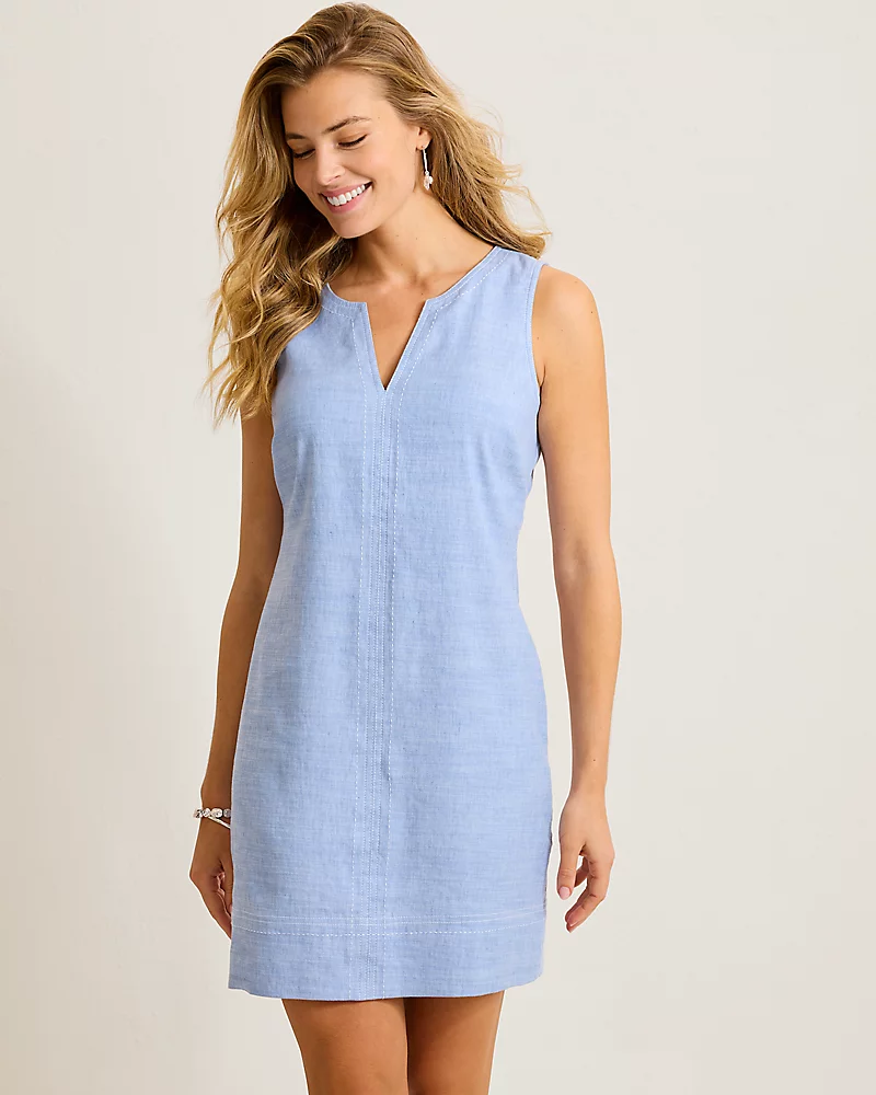Image of Palm-A-Dora Split-Neck Sheath Dress
