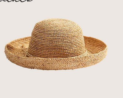Maria Upturn Raffia Packable Hat