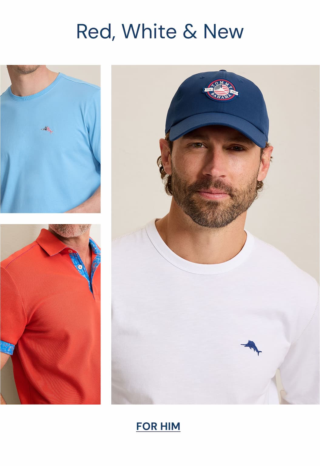 Red, White & New. For him.