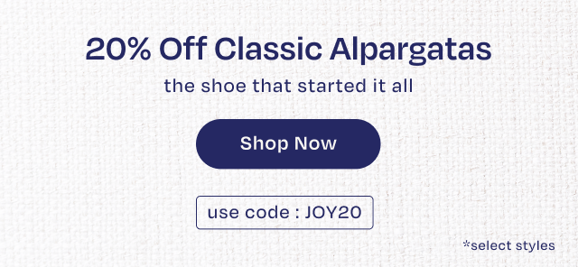 20% Off Classic Alpargatas