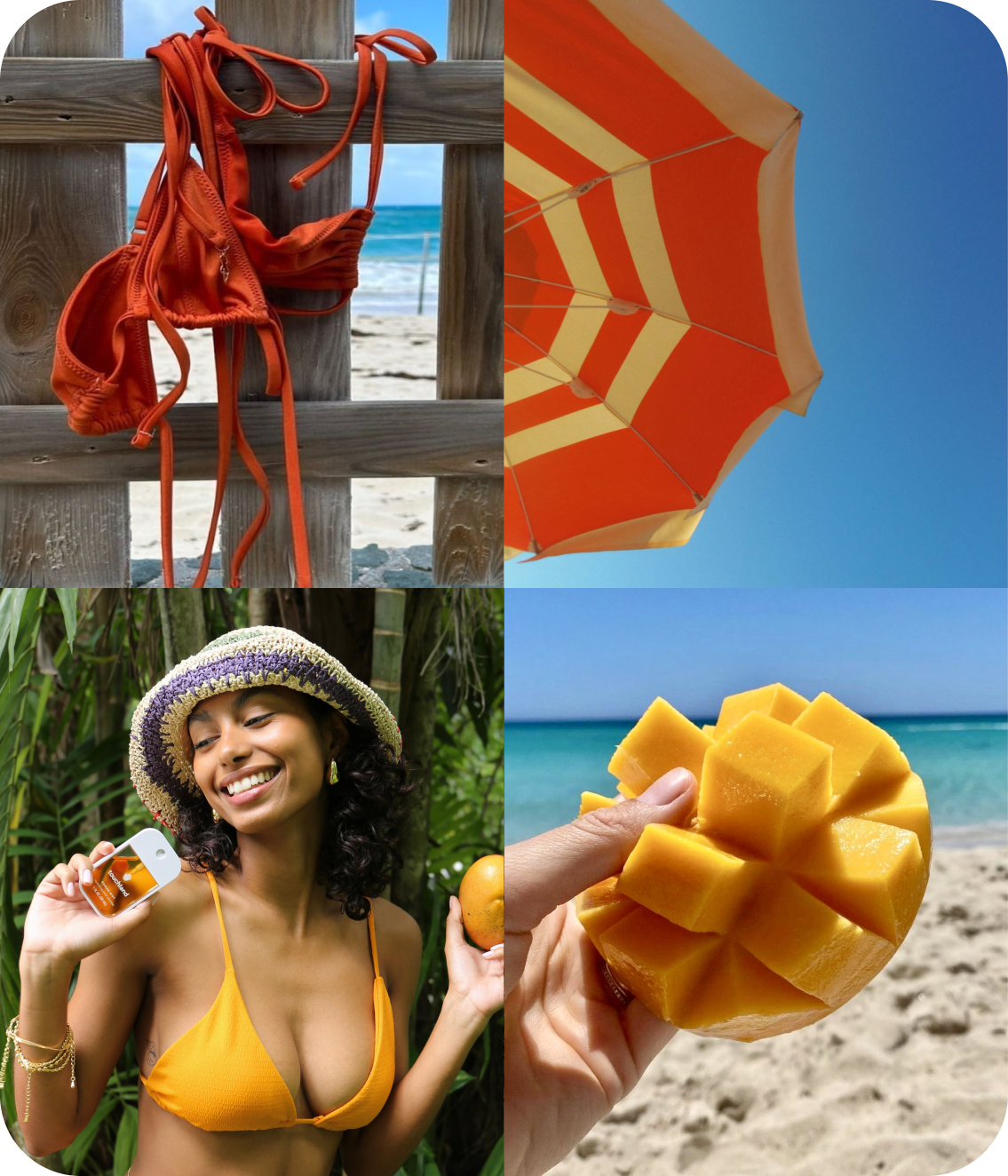 Summer Hydrating Hand Sanitizer Collage