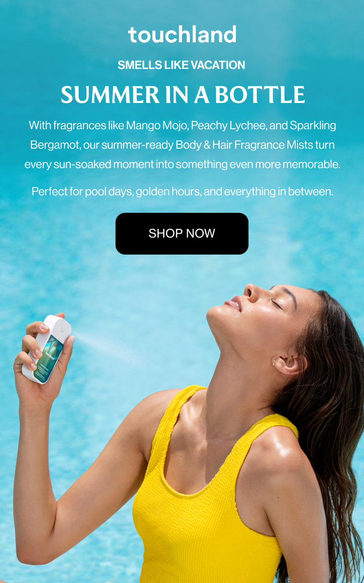 Smells like vacation Summer in a bottle With fragrances like Mango Mojo, Peachy Lychee, and Sparkling Bergamot, our summer-ready Body & Hair Fragrance Mists turn every sun-soaked moment into something even more memorable. Perfect for pool days, golden hours, and everything in between.