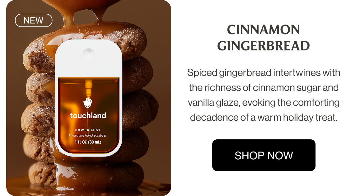 CINNAMON GINGERBREAD Spiced gingerbread intertwines with the richness of cinnamon sugar and vanilla glaze, evoking the comforting decadence of a warm holiday treat.  shop now
