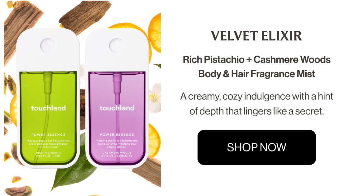 Velvet Elixir | Rich Pistachio + Cashmere Woods Body & Hair Fragrance Mist - A creamy, cozy indulgence with a hint of depth that lingers like a secret.