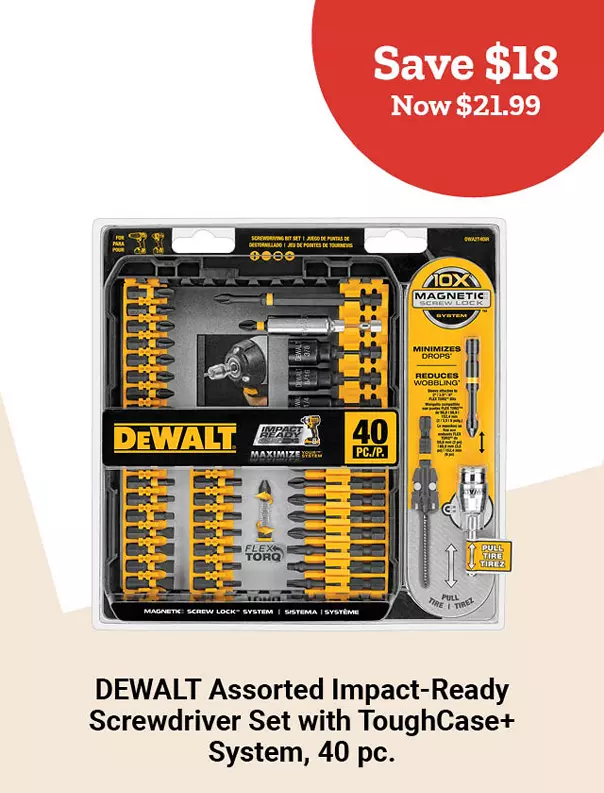  32DEWALTAssortedImpactReadyScrewdriver 
