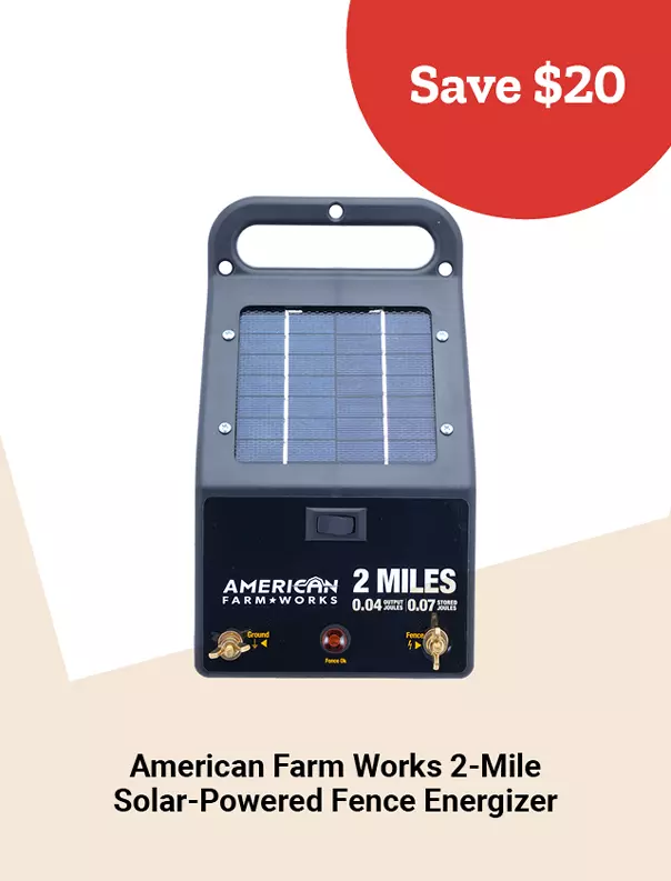  43AmericanFarmWorks2MileSolarPoweredFenceEnergizer 
