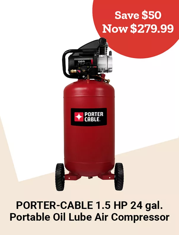  2026FW01 19PORTERCABLE15HP24galPortableOilLube 