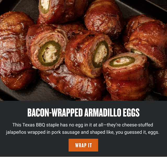Bacon-Wrapped Armadillo Eggs