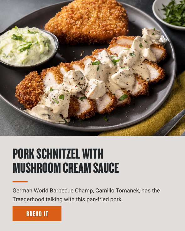 Pork Schnitzel with Mushroom Cream Sauce