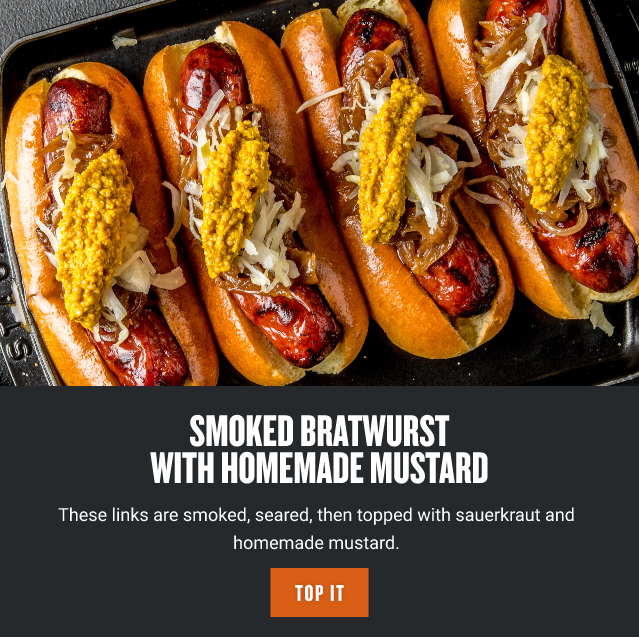 Smoked Bratwurst with Homemade Mustard 