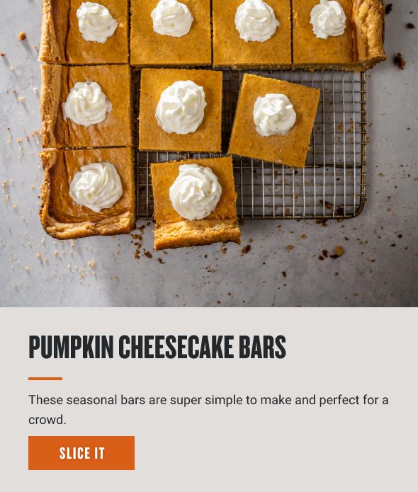 Pumpkin Cheesecake Bars 