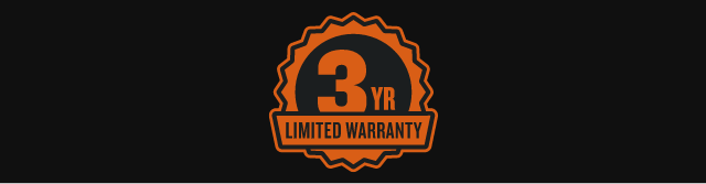 3 Year Limited Warranty