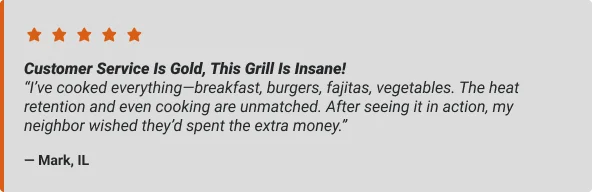 ★★★★★ Customer Service Is Gold, This Grill Is Insane!