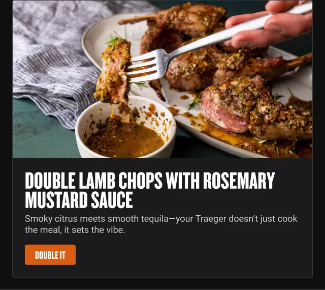 Double Lamb Chops with Rosemary Mustard Sauce