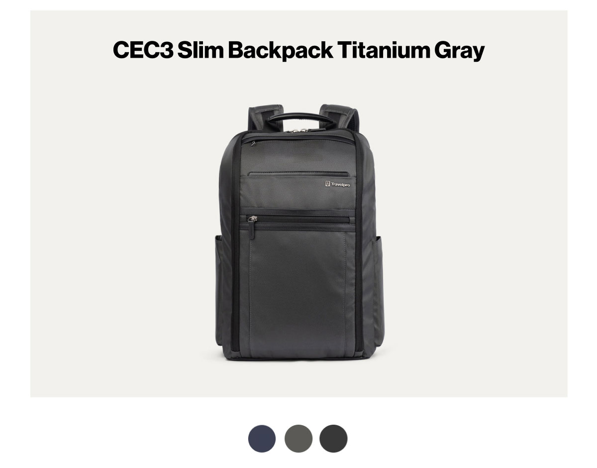 CEC3 Slim Backpack Titanium Gray
