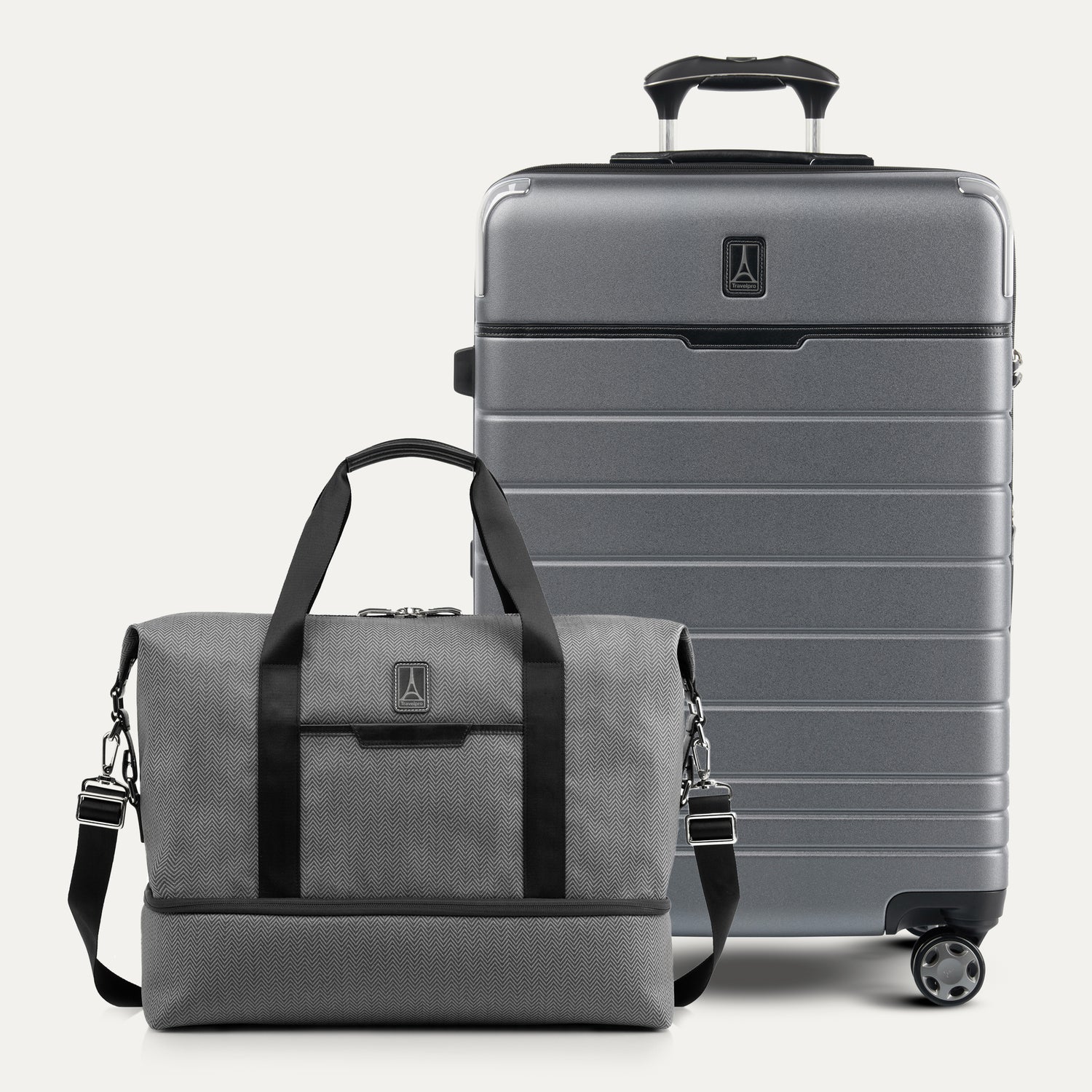Image of Travelpro® x Travel + Leisure® Medium Check-in Spinner and Drop-Bottom Weekender Bag Luggage Set
