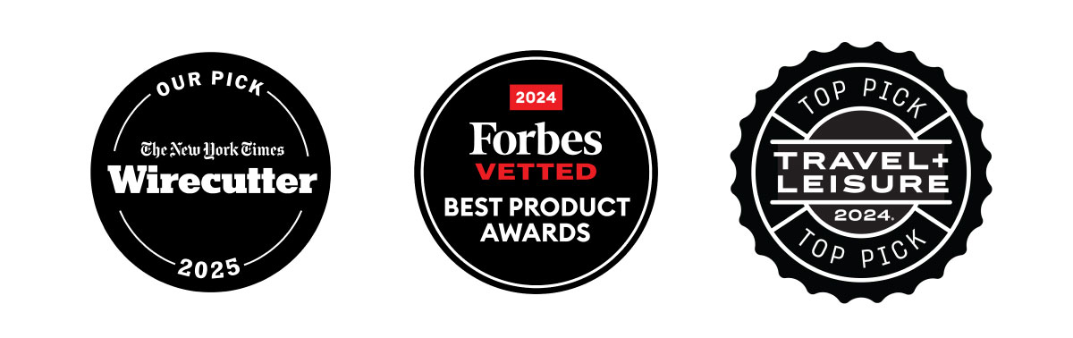 TRUSTED BY: Wirecutter | forbes | Travel Leisure