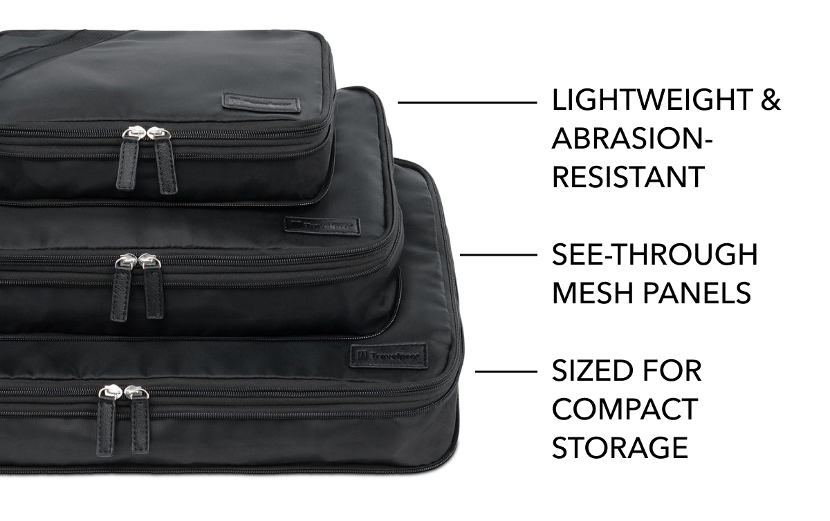 LIGHTWEIGHT & ABRASION-RESISTANT. SEE-THROUGH MESH PANELS. SIZED FOR COMPACT STORAGE