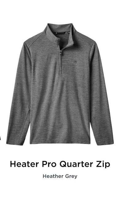 Heater Pro Quarter Zip - Heather Grey 