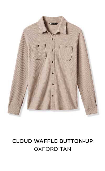 Cloud Waffle Button-Up - Oxford Tan 
