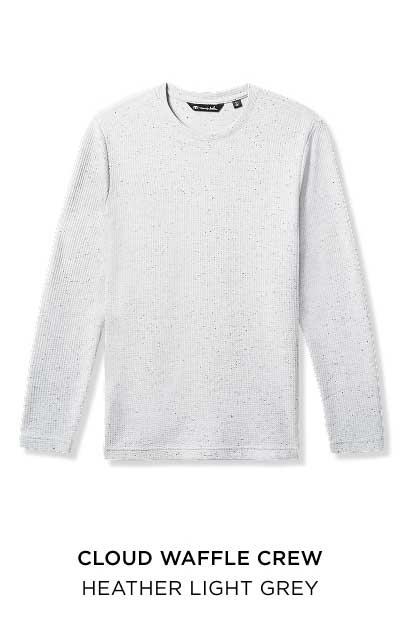 Cloud Waffle Crew - Heather Light Grey 