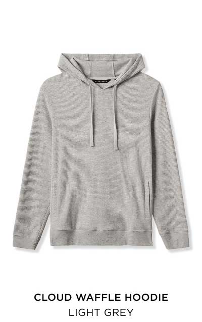 Cloud Waffle Hoodie - Light Grey 