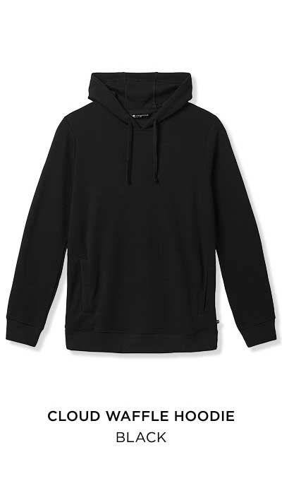 Cloud Waffle Hoodie - Black 