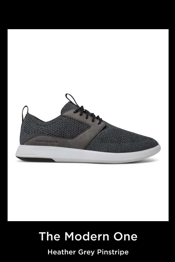 The Modern One - Heather Grey Pinstripe