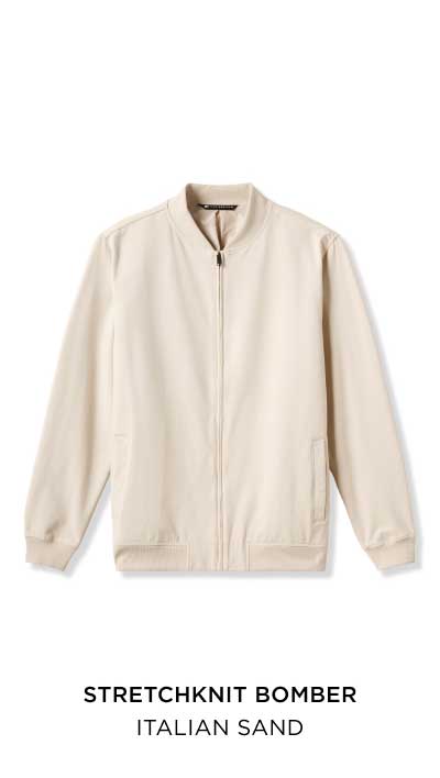 StretchKnit Bomber - Italian Sand 