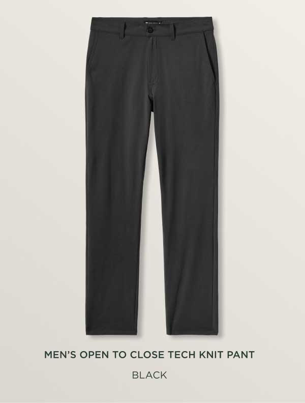 Men's Open To Close Tech Knit Pant