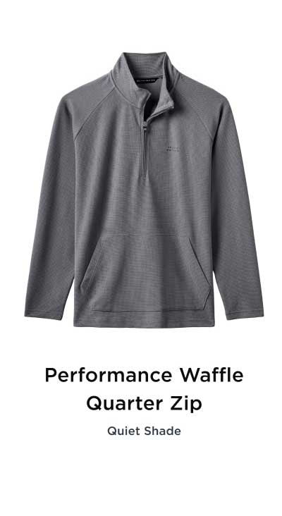 Performance Waffle Quarter Zip - Quiet Shade