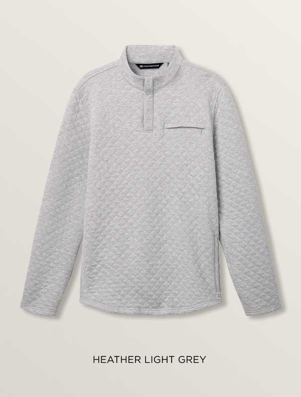The Transatlantic Quarter Zip - Heather Light Grey 