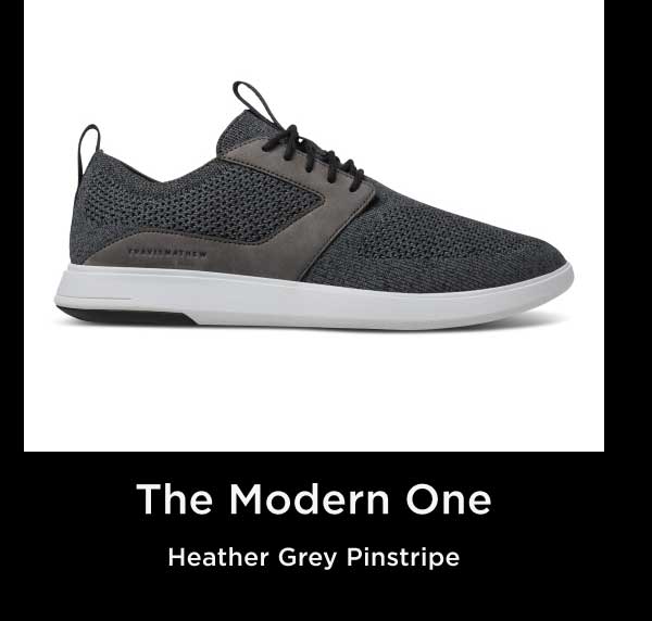 The Modern One - Heather Grey Pinstripe